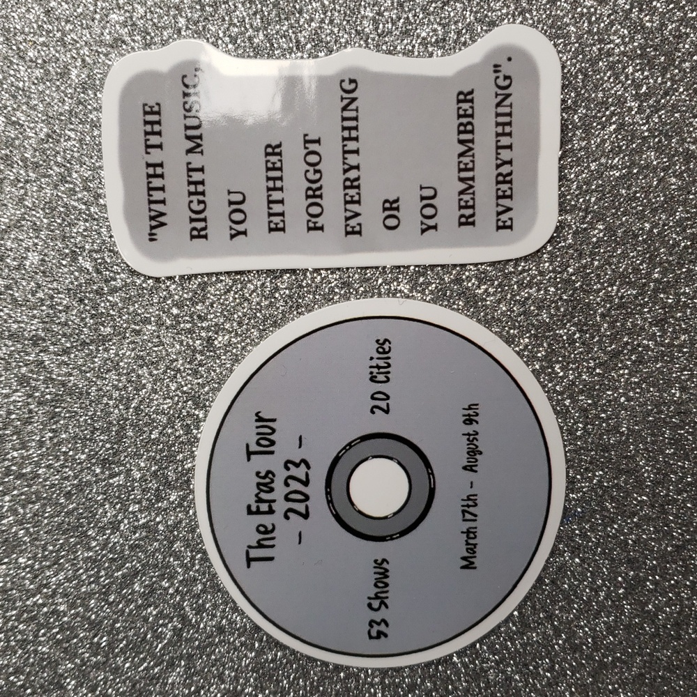 10/$10 Taylor Swift CD Waterproof Sticker Record